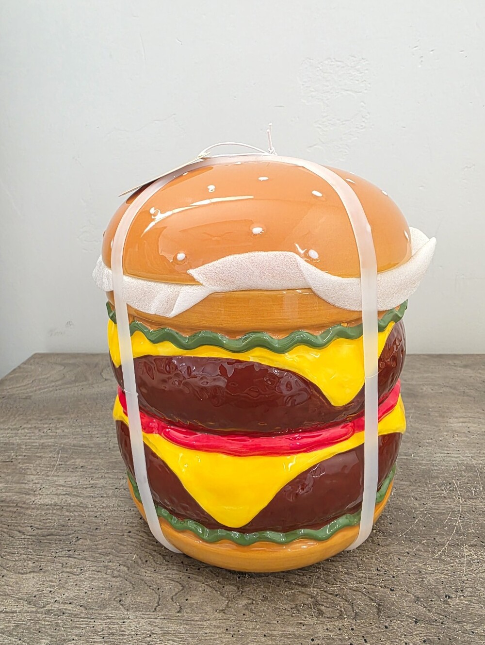 Cheeseburger Ceramic Canister Patriotic Decor Viral Tiktok New